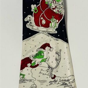 Dr. Seuss Grinch Max Top City Men’s Neck Tie Church Casual Holiday Christmas